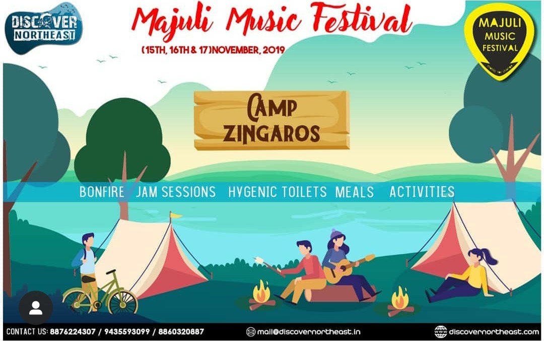 DiscoverNE_7's tweet photo. Camping under the stars with the melody of flowing river in the background. Sounds like your thing? Book your camps now. #MajuliMusicFestival #CampZingaros https://t.co/hBwuRgs3u1