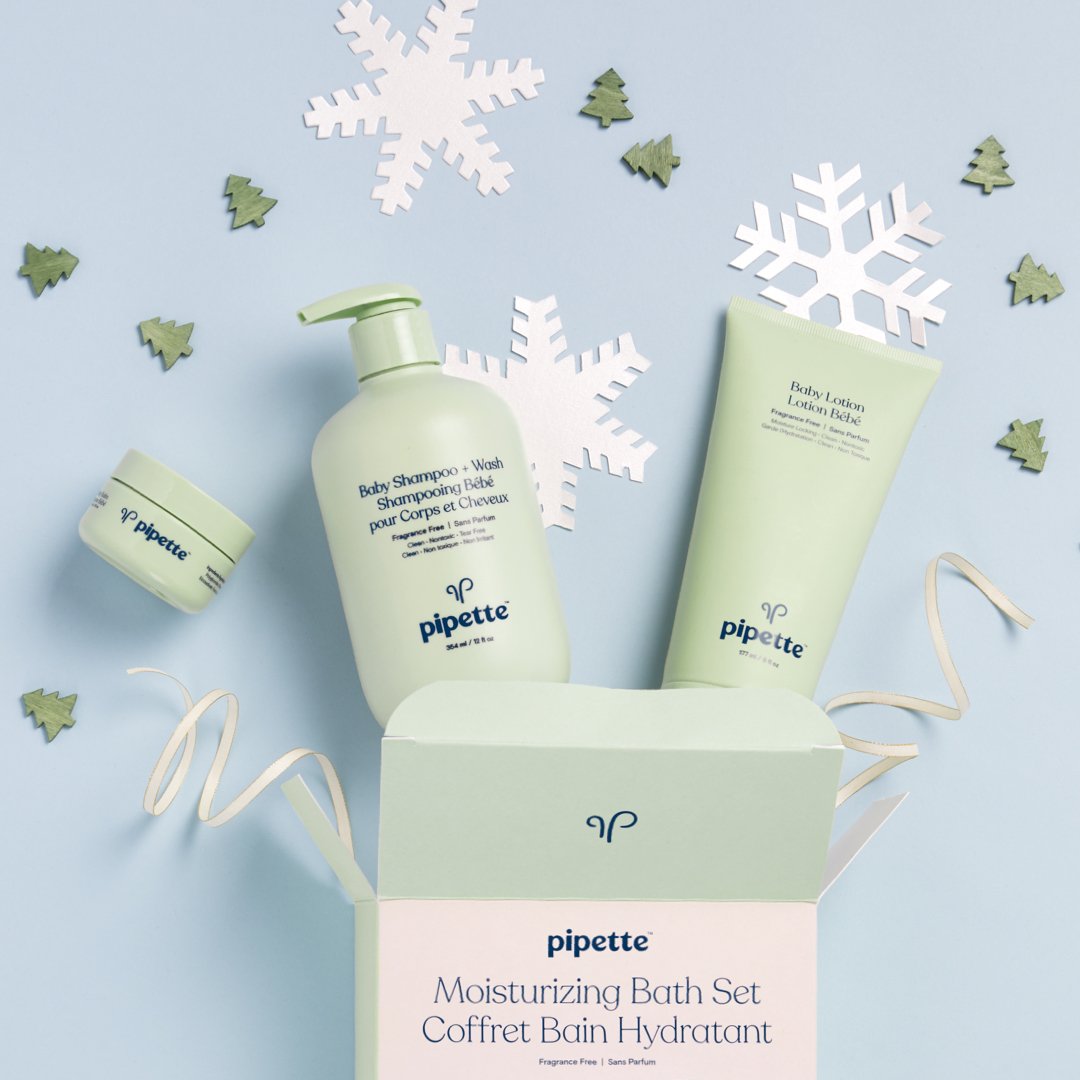 PipetteBaby's tweet photo. The holidays are near! Give the gift of clean, safe baby care with our Moisturizing Bath Set. #feelgoodgifting βοΈ https://t.co/Dvp6EBl5C1
