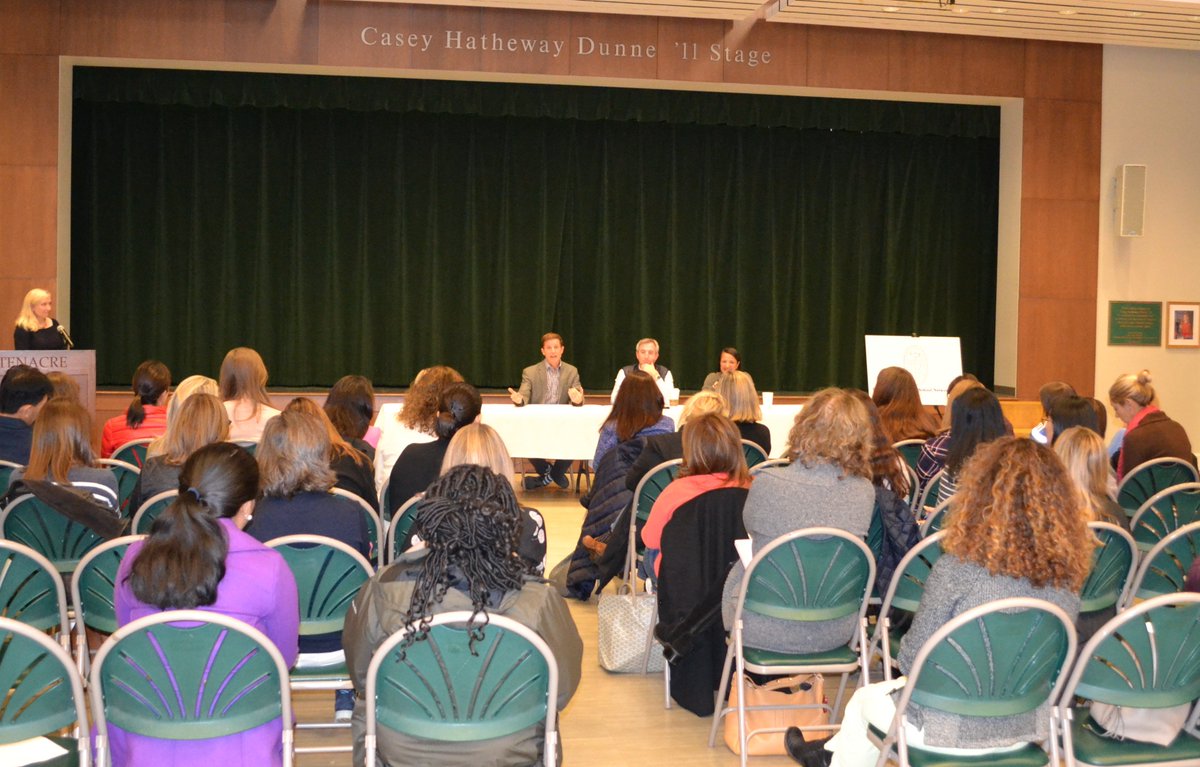 Tenacre is hosting a PIN meeting this morning on secondary school admissions. Thank you to participating panelists: <a href="/TenacreSchool/">Tenacre School</a> head Will Crissman and representatives from <a href="/fessy/">The Fessenden School</a>, <a href="/DerbyAcademy/">Derby Academy</a> and Daley Educational Consulting. #tenacreschool