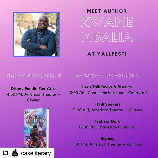 KSekouM's tweet photo. COME TALK TO ME!!!!! #Repost @cakeliterary with make_repost
・・・
Author @mbalia1 will be at #YALLFest this weekend! Will we see you there? 
#tristanstrongpunchesaholeinthesky #rickriordanpresents #diversereads #middlegrade #kidlit #kwamembalia #cakeli… https://t.co/8WnddD2KZq https://t.co/RjIdeToAHR