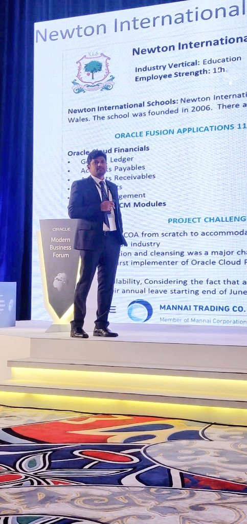 InfotechMannai's tweet photo. It was great delivering the Sponsor Keynote at the #Oracle Modern Business Forum, that was witnessed by customers from Qatar's leading organizations. It's a journey. Transforming your business to be modern and cost effective into a digital future. It's #Cloud
#mbfdoha #oraclembf https://t.co/Wm53ZA9Gvi