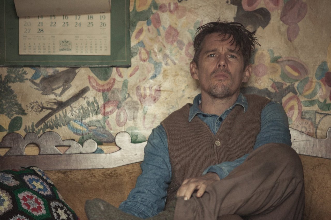 Happy birthday to                    Ethan Hawke, pictured here in MAUDIE (2016). 