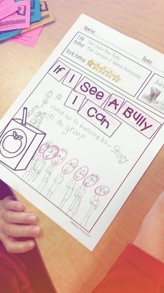 mbschcounselor's tweet photo. #MorrisJays 2nd graders are continuing to review/learn about friendships, standing up for others, &amp; ways to handle conflict. The Juice Box Bully was another gem - students recalled MULTIPLE ways to stand up against bullying! #sel #BullyingPrevention https://t.co/RvEDQJOnA3