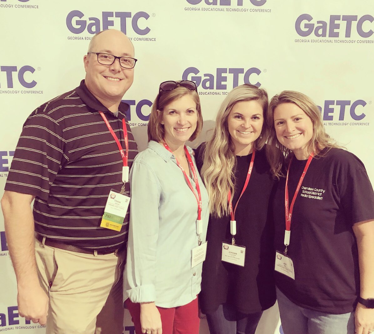 Ran into some of our favorite people @TeamInstaGraham and @joysilk131 at the GaETC Conference! #GaETC19 @CherokeeSchools