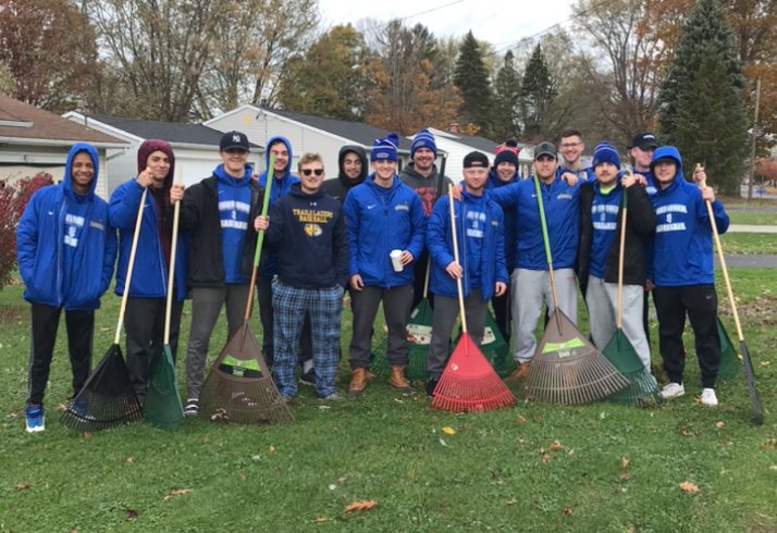 FredSt_Baseball's tweet photo. Fredonia State baseball is known for RAKING #droppingbombs #dingers #pickingupleaves #fallsweep https://t.co/p78dtjMYoQ