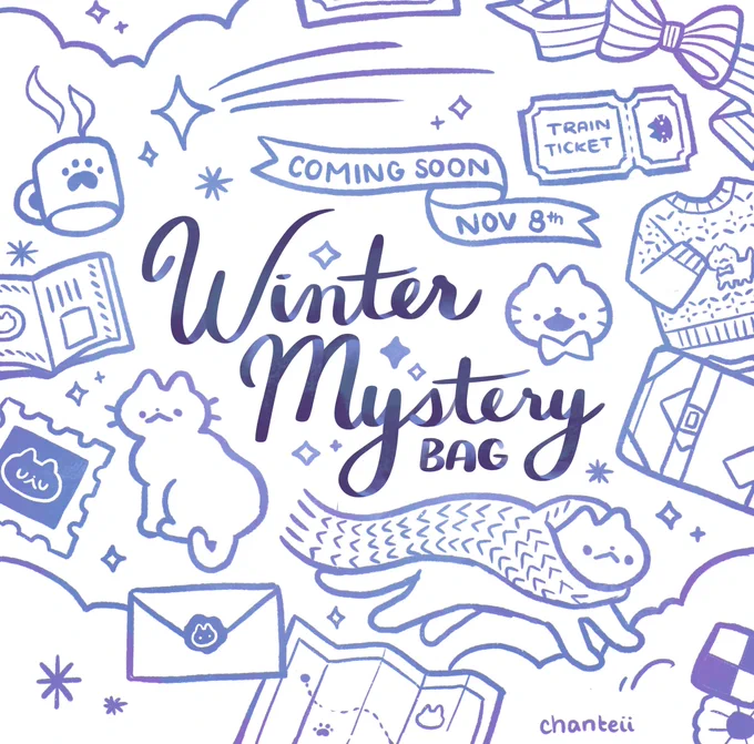 ❄️Winter Mystery Bag Preorders❄️

Hello frens! Winter approaches and so does my very first winter mystery bag. Themed around "The Polar Express" and is mostly blue, silver and gold!

❄️Preorders open from 11/08 at 11am (pst) https://t.co/dPfE88uUhP 