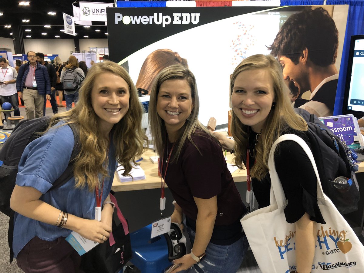 techyteacher25's tweet photo. We found our #spiritteacher at #gaetc2019 @lynnclassroom Thanks for introducing us @powerupedu and @maggieLphillips https://t.co/DgD4EsD5gA