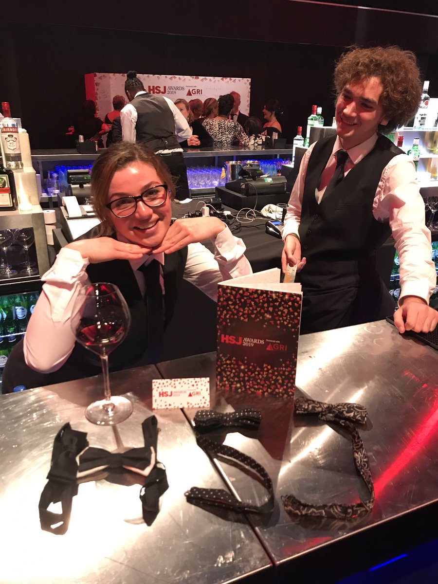Having a great time celebrating the #HSJAwards <a href="/HSJ_Awards/">HSJ Awards</a> ! The bow ties are off! 🥂🍾 <a href="/KieranDoona/">Kieran Doona</a> @tracey_t2 <a href="/SushilLloyds/">Sushil Melwani</a>
