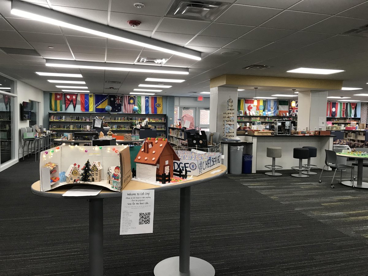 WayzataEast's tweet photo. Today our Media Center Commons were full of Cell City projects made by our 7th grade science students.
.
.
.
#EastMode #WeAreWayzata #Science #CellCity https://t.co/JlBHoQ9Hei