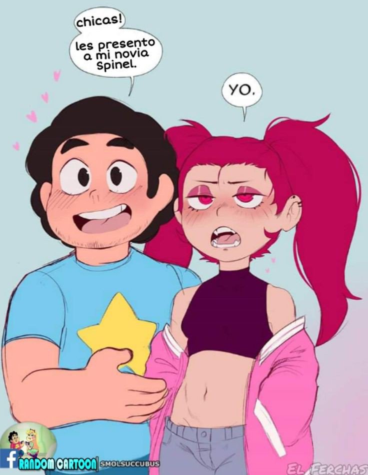 PushPullMaster's tweet image. Steven : let me introduce you to my girlfriend spinel 

Spinel : yo 

Me :....i don't know how to feel about this ship ...