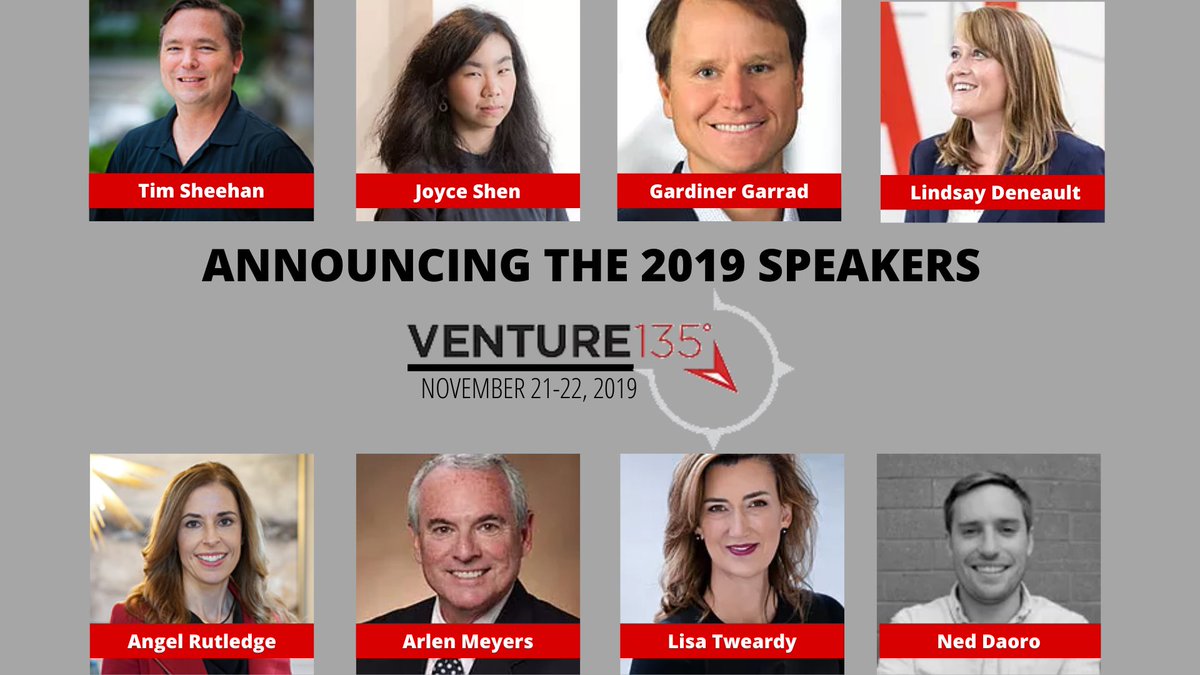 We are excited to announce our 2019 speakers for this year's conference! 

If you haven't registered yet, please visit eventbrite.com/e/venture135-i… before it's too late!