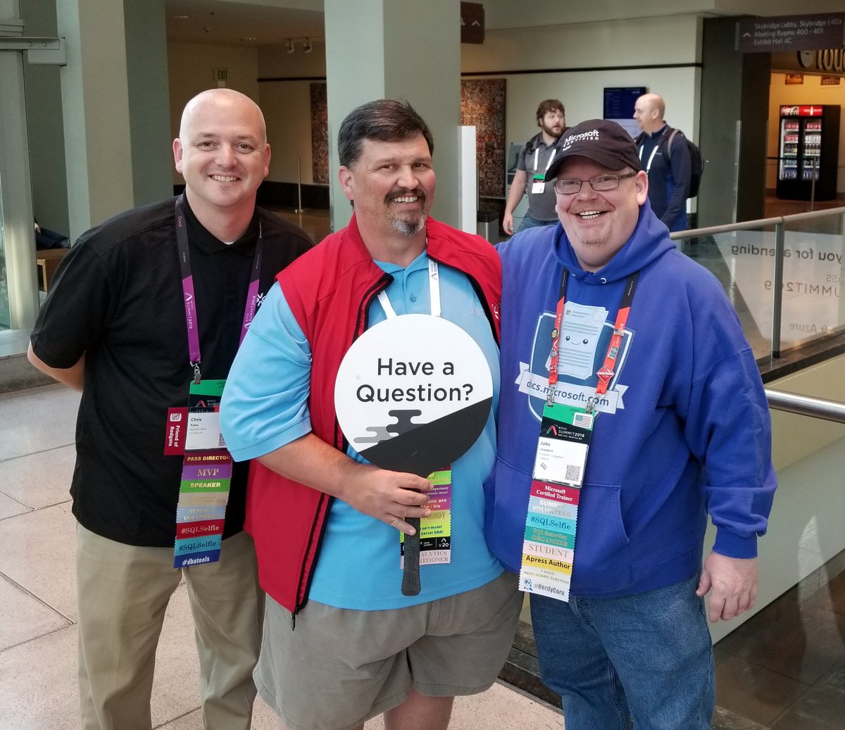 SQLMCT's tweet image. #SQLSelfie with @SQLMCT @SQLGator @YatesSQL #PASSSummit