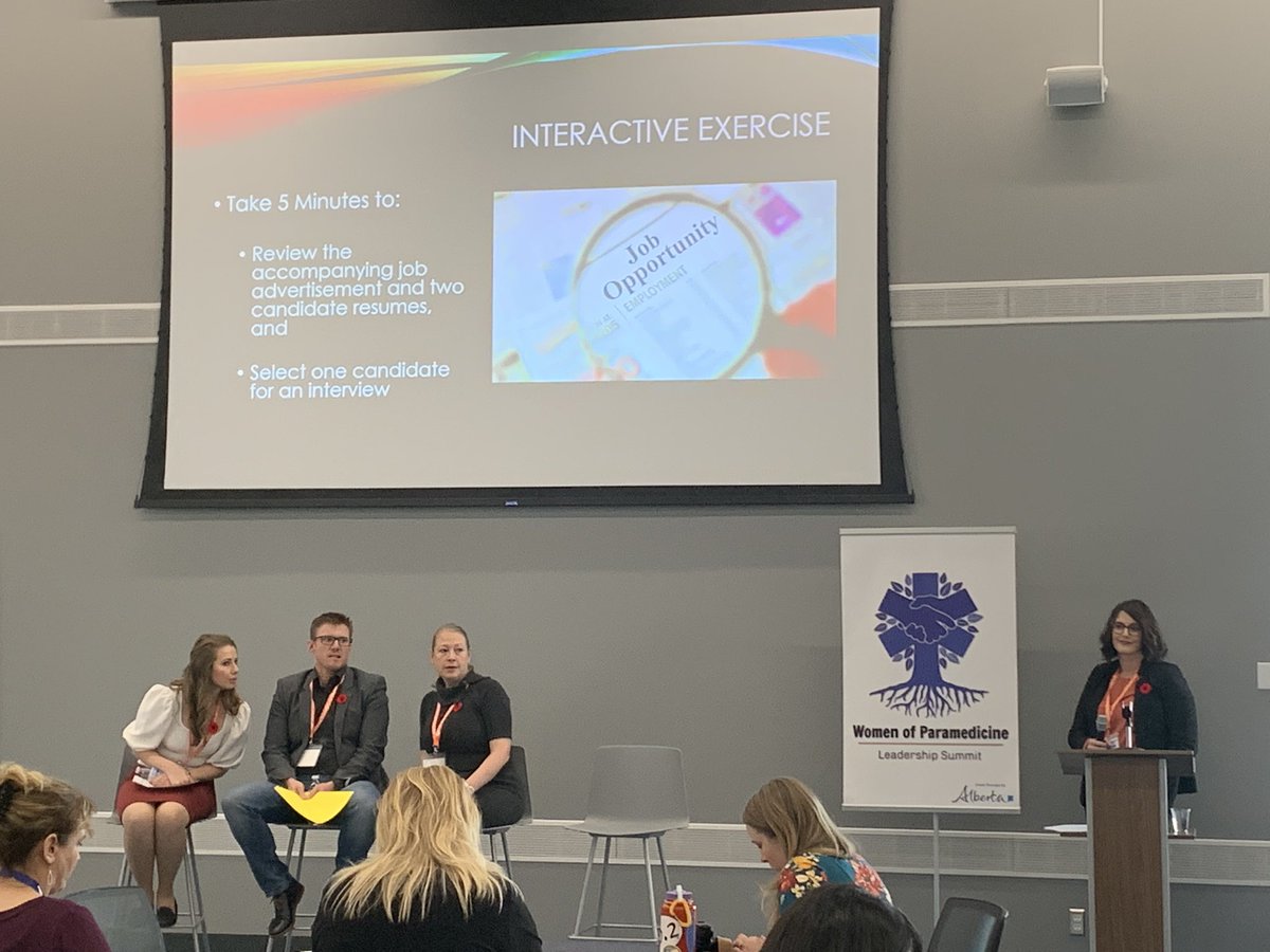 ParamedicPIFA's tweet photo. Up now! @msmelanie_d first on the Leadership Potpourri takes the group through an exercise to highlight bias and it’s potential impact on talent acquisition and hiring #ParamedicSummit2019 #exploreyourvoice https://t.co/g74Ap2DTQG