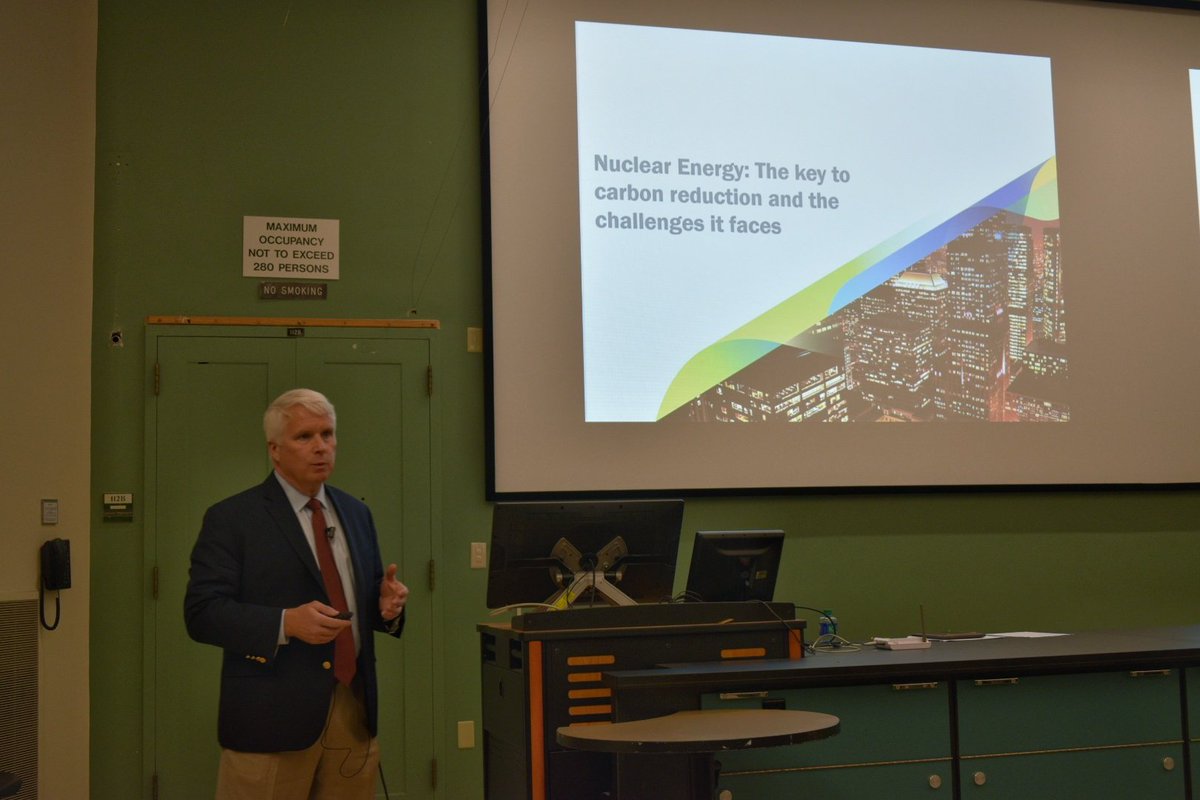 PurdueNuclear's tweet photo. It's not just a normal #seminarwednesday. Today we honored Tim Hanley with the Outstanding Nuclear Engineer Award. Hanley is currently the Senior VP of Operations Support for Exelon Generation. More to come as we celebrate his outstanding contributions #purduenuclear #oneaward https://t.co/qgVYDs2BQD