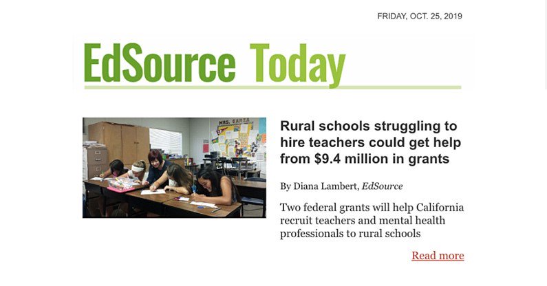 Cal_Center's tweet image. Recent federal funding will support 2 new recruitment initiatives: our Teacher Residency for Rural Education program and Mental Health Service Professional Demonstration programs. Read more in @EdSource: bit.ly/34e7THI #education #ExploreTeaching