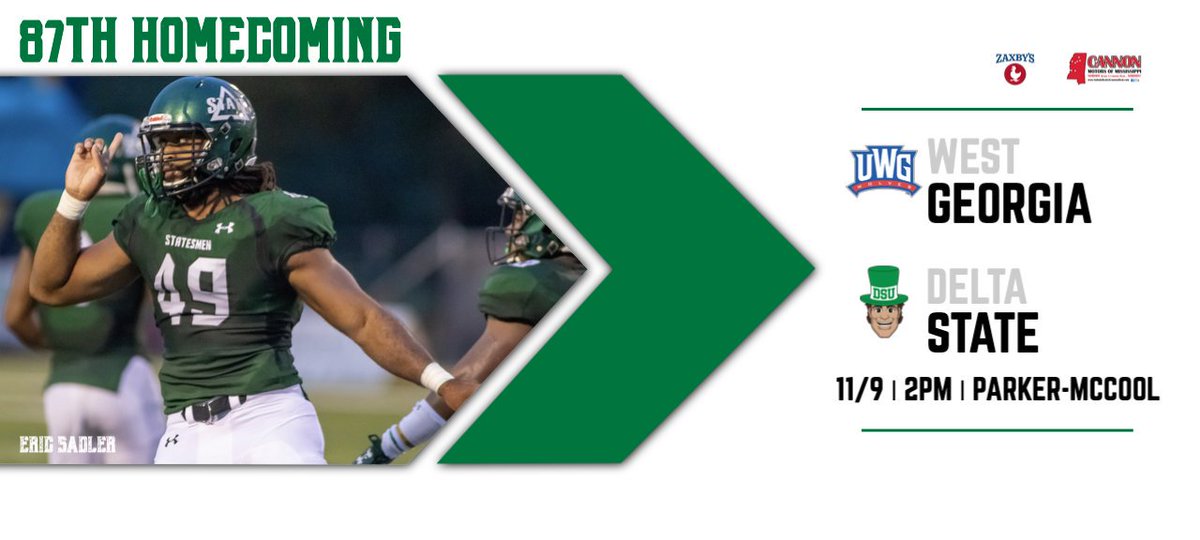 DeltaStateFB's tweet photo. No better day than Homecoming Gameday!

🆚UWG
📍Parker Field-McCool Stadium
⌚️2 PM
📺📻https://t.co/V3WXuQTVdN
📊https://t.co/k0ouZFViDv https://t.co/5VcTv1ylC9