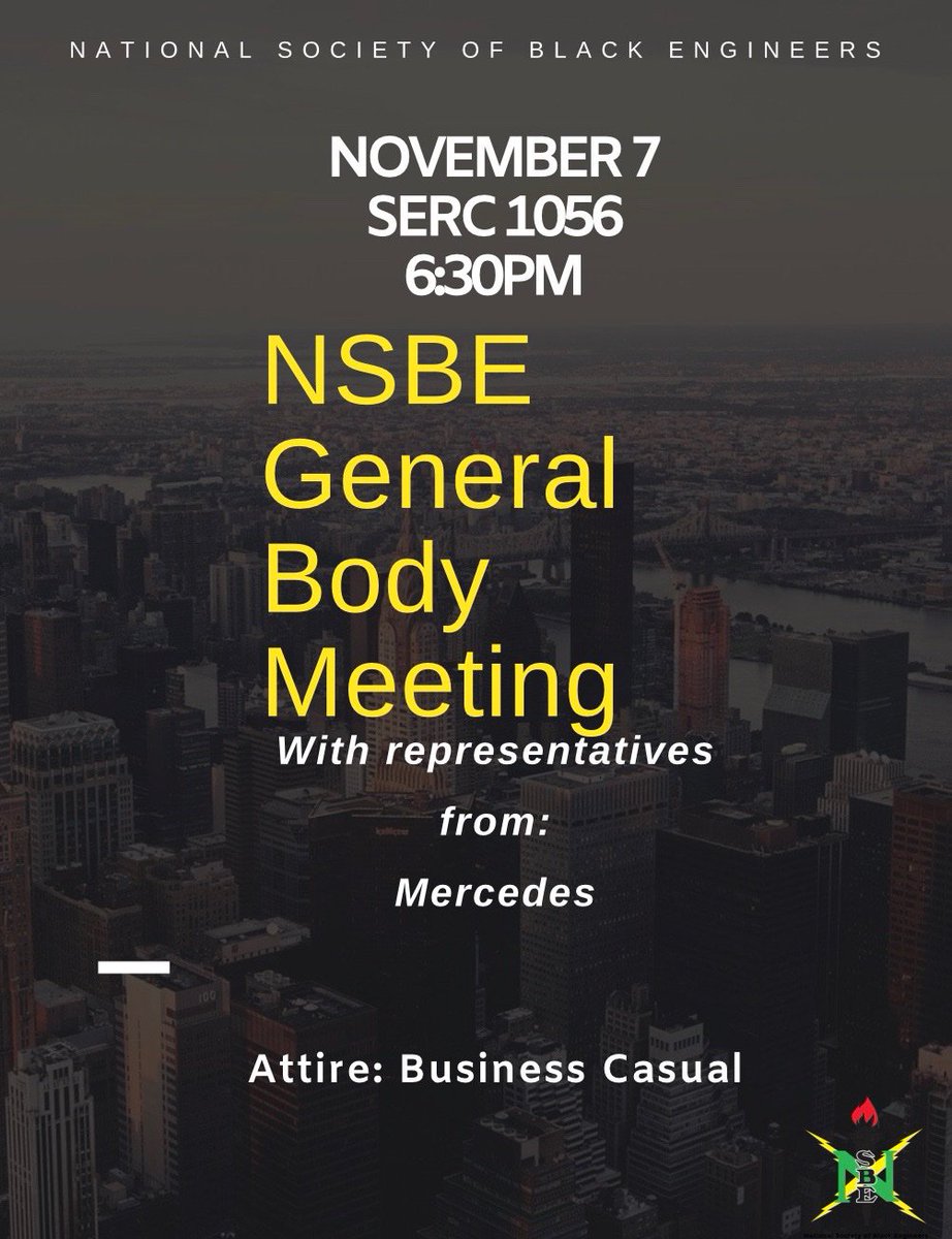 There will be a general body meeting tomorrow at 6:30 in SERC1056. We hope to see you all there‼️‼️‼️