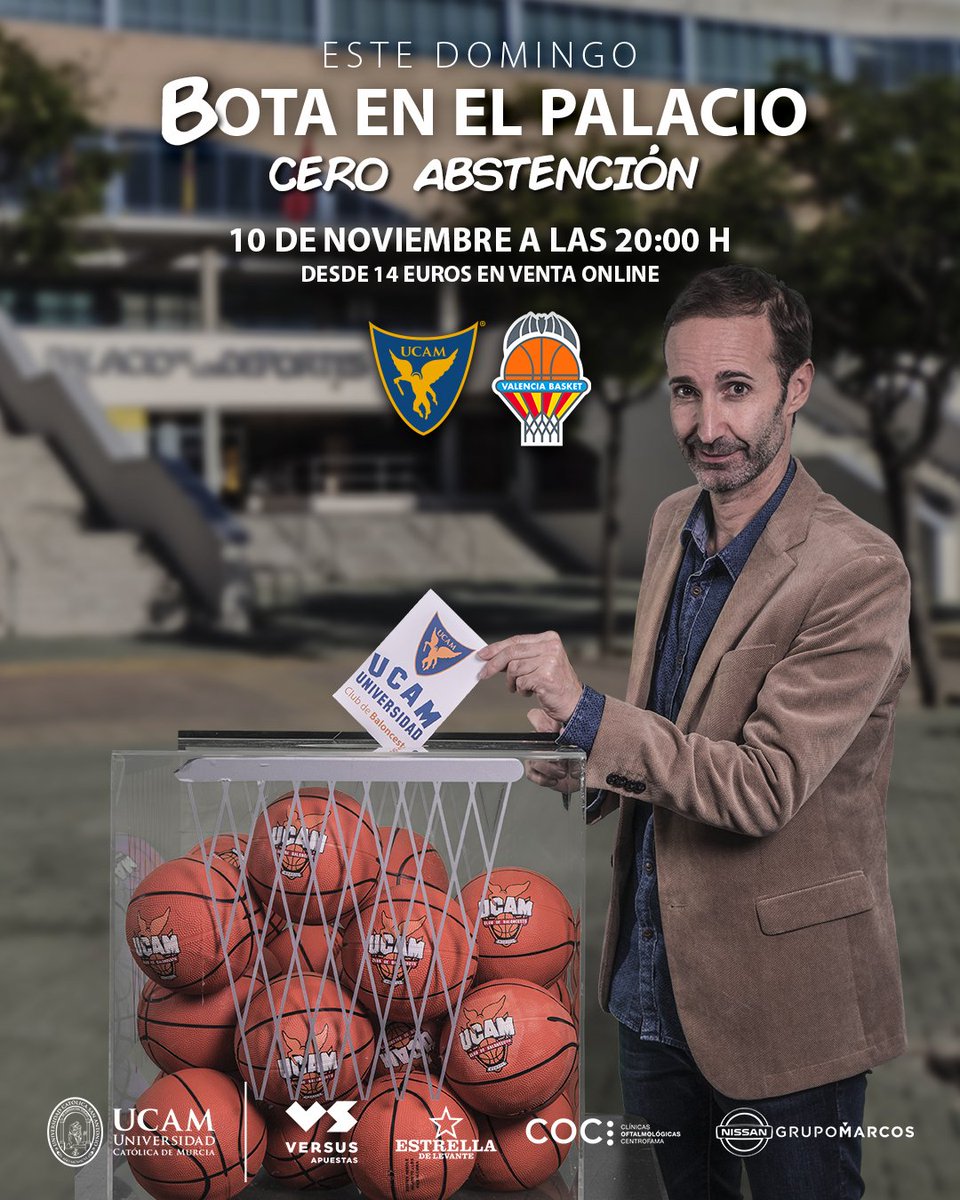 UCAMMurcia's tweet photo. 🏀 Y tú, ¿dónde vas a botar el domingo? 

#QuereresPODER #10N https://t.co/sDhM5Jq2Fq