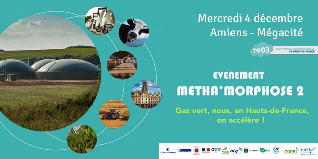 ❗ #MetaMorphose - Changement de date ❗

📆 Rdv le 4.12.19
📍 à <a href="/AmiensMetropole/">Amiens Métropole - Ville d’Amiens</a> #Mégacité

L'événement du #biométhane injecté en <a href="/hautsdefrance/">Région Hauts-de-France</a> ! #méthanisation

<a href="/amiensforyouth/">Amiensforyouth</a> <a href="/GrDF_RioPlus20/">Didier Cousin</a> <a href="/ademe/">ADEME</a> @EPA_HDF <a href="/GRDF/">GRDF</a> <a href="/CreditAgricole/">Crédit Agricole</a> <a href="/GroupamaFd59/">GroupamaFédé59</a> @GRTgaz <a href="/TanguyManchec/">Tanguy Manchec</a> <a href="/CCI_hdf/">CCI Hauts-de-France</a>