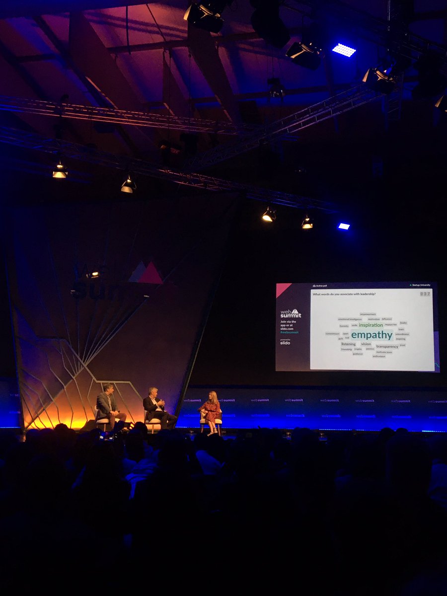 ProjectsOfPlace's tweet image. Finding your own leadership style and key qualities as voted by the audience @fer_machado123 @BurgerKing #websummit