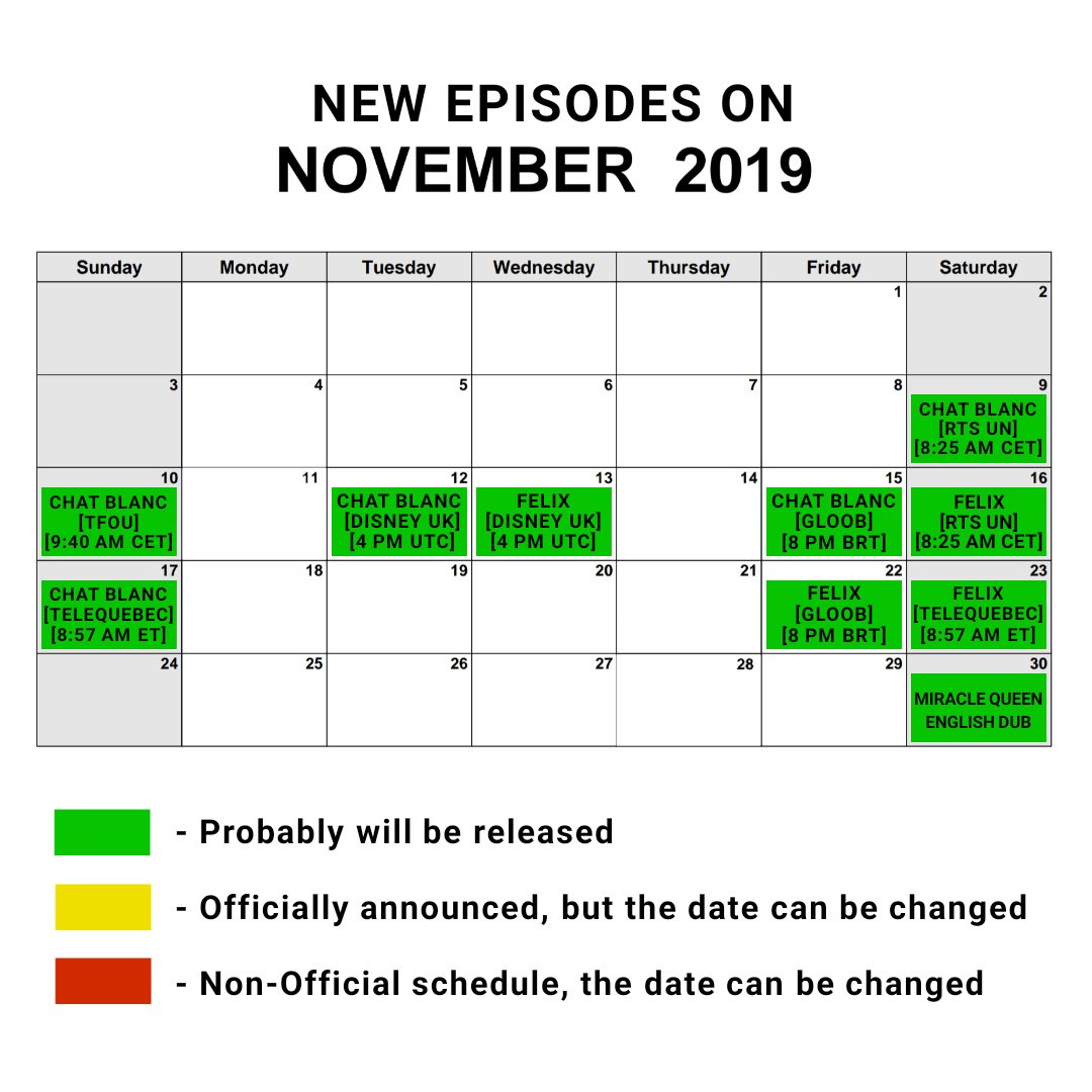 Ladybugit On Twitter Calendar Of The New Episodes