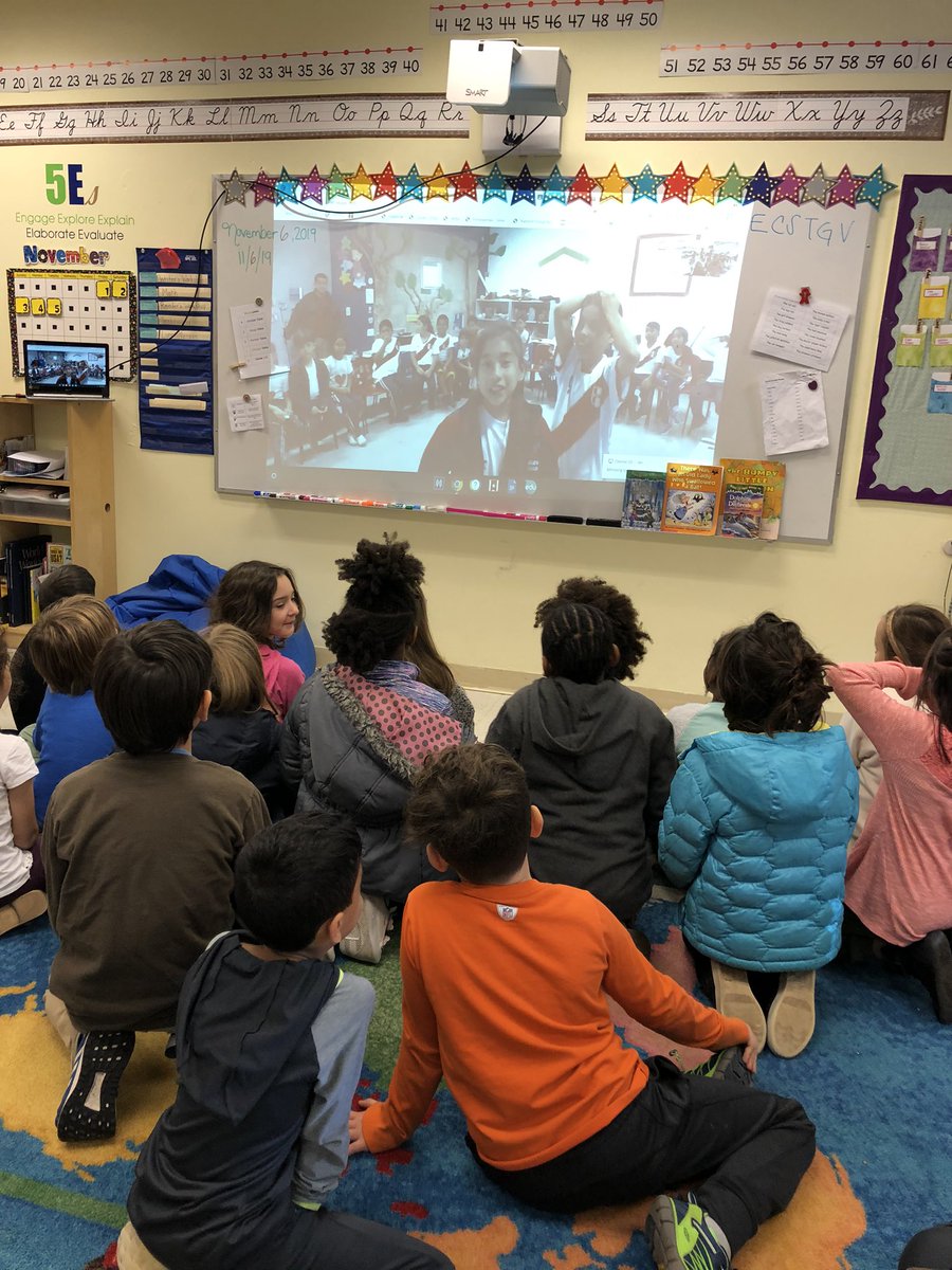 DrAmyMercado's tweet photo. Happening now! @unitycharterschool 2/3 class is Skyping with a 3rd grade class in Trujillo, Peru 🇵🇪 we are playing an animal guessing game with each other! #globaleducation #problemsolvingfortheplanet #teched https://t.co/aDNngzhIUl