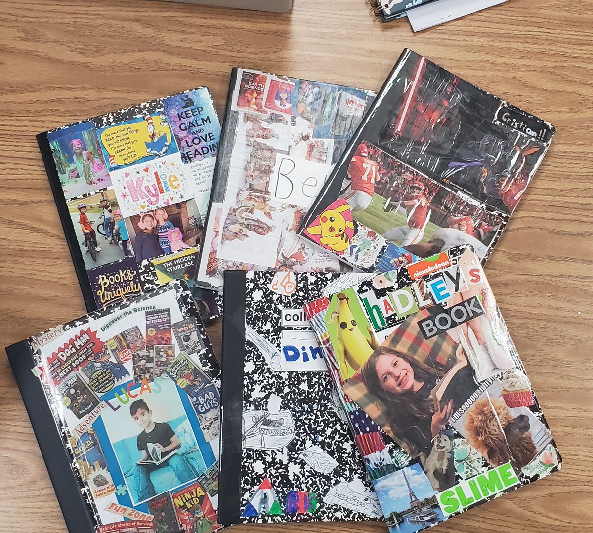 What inspires you to read and select books? My 3rd graders answered those questions through the collaging of their reader's notebooks! We can't wait to use them today!! 📚 #AshlandSOAR #PositivelyPWCS #ElementaryLit #GetYourReadOn