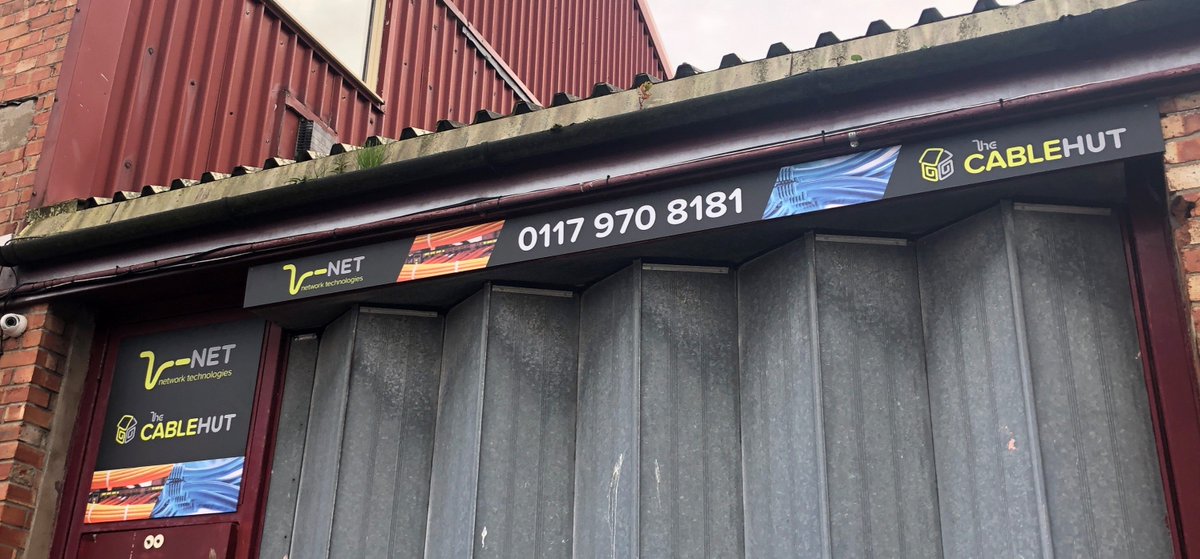 TVNET_ltd's tweet photo. We are happy to see our new signs up outside of our office. As always Jason from @flintbranding did a great job at designing them (along with the new logo) and Gary from The Studio 2 delivered great quality on the printing

The Cable Hut coming soon...

#TVNET #Datacabling https://t.co/9z0j1BnfU6