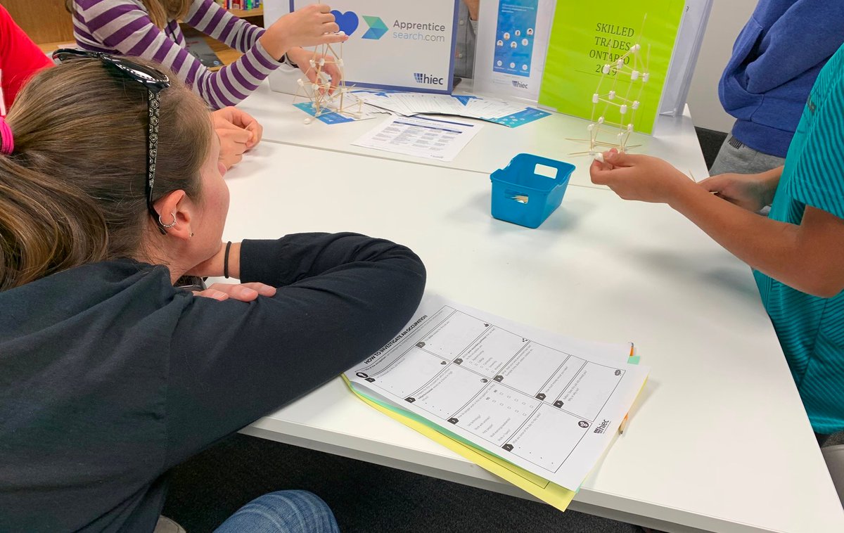 Today's activity taught <a href="/CoulsonPS/">Irma Coulson PS</a> students how essential skills align to careers in skilled trades. Their teacher said it was "a great way to get them thinking of the importance of trades" #skilledtrades #HIECCareerLab <a href="/HaltonDSB/">HDSB</a> <a href="/OYAPHalton/">Halton OYAP</a> #youth #future