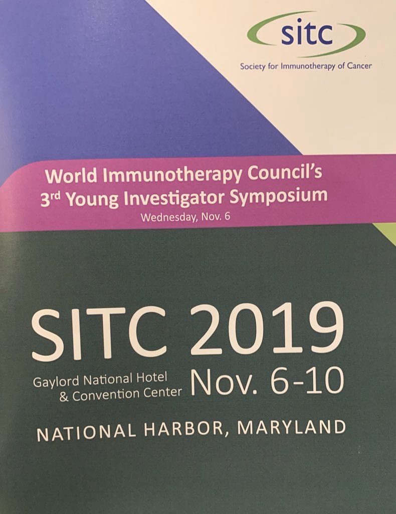 BernardAFox's tweet photo. Prof @SamirNKhleif @Georgetown & representing the Tumor Vaccine & Cell Therapy Working Group (#TVACT) introduces the TVACT fellow Dr Vivek Verma to talk about MEK1/2 manipulation #WIC2019 #SITC2019 @sitcancer @WICouncil https://t.co/MV4ajEAWmF