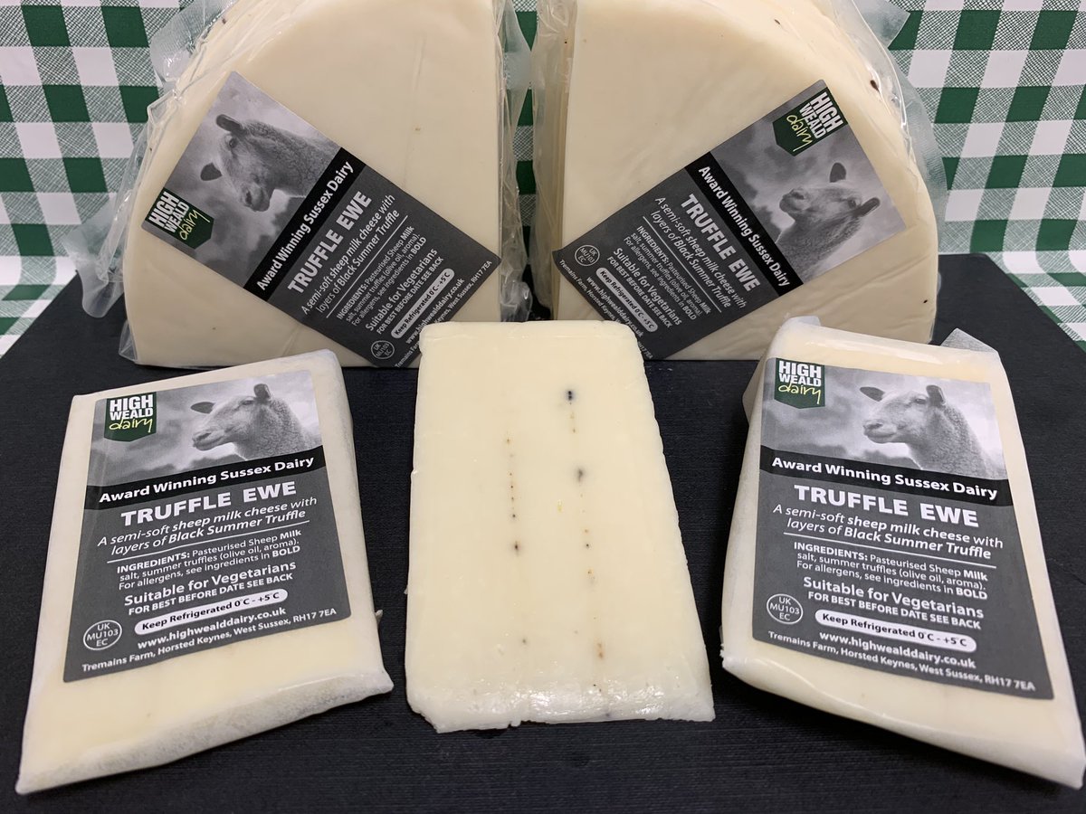 CheeseManSussex's tweet photo. Some #new #cheese now in stock from @HighWealdDairy & you donβt have to wait till #Christmas to try these #cheeses ! #sussexmarble with #cranberry & #truffleewe #sussexcheese #notjustforchrismas #truffle #cows #cheese #sheeps #cheese https://t.co/SOs4Swn9lh