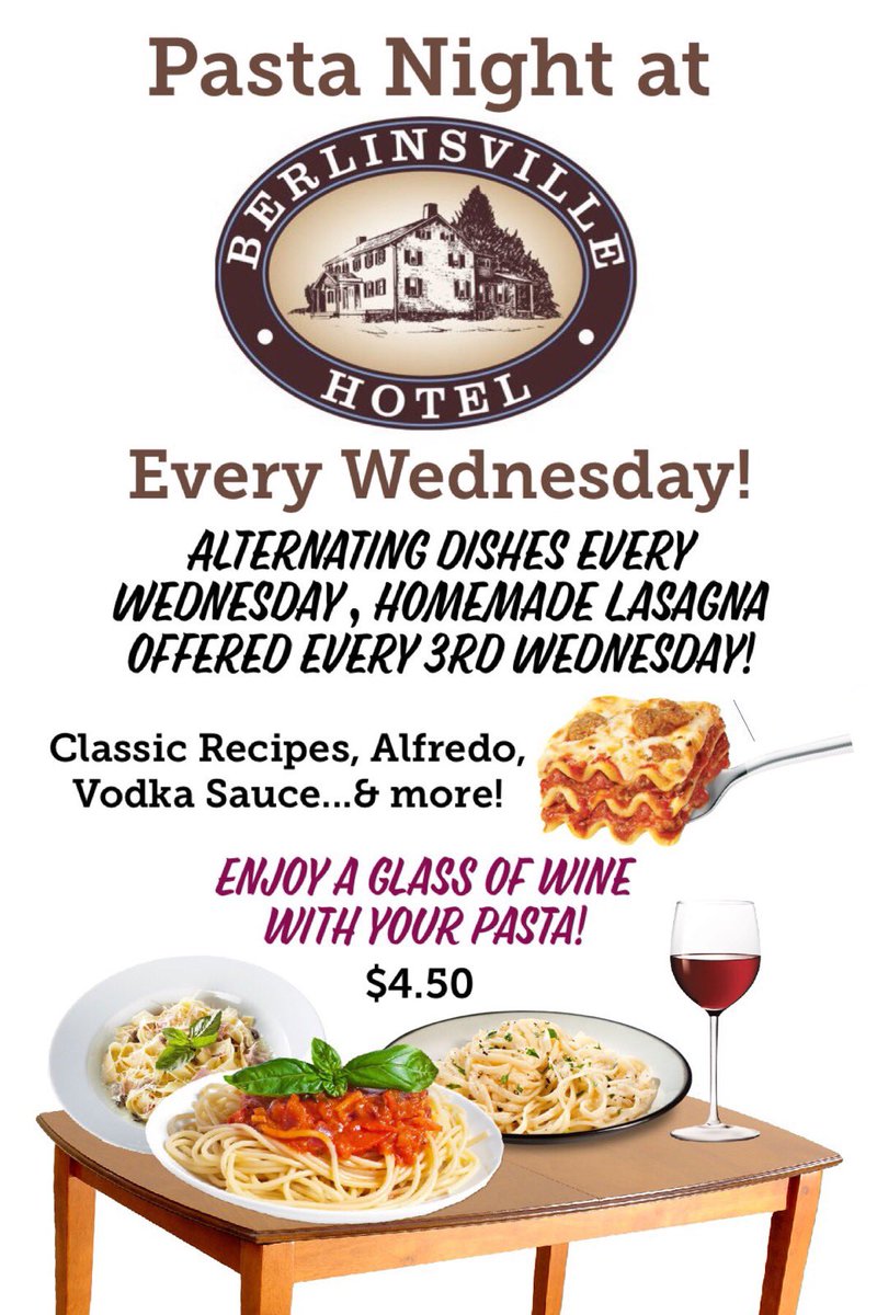 berlinsville's tweet image. Call 610.767.6022 For Reservations #eatout #pastanight #imhungry #takeoutfood #dinner #happyhour