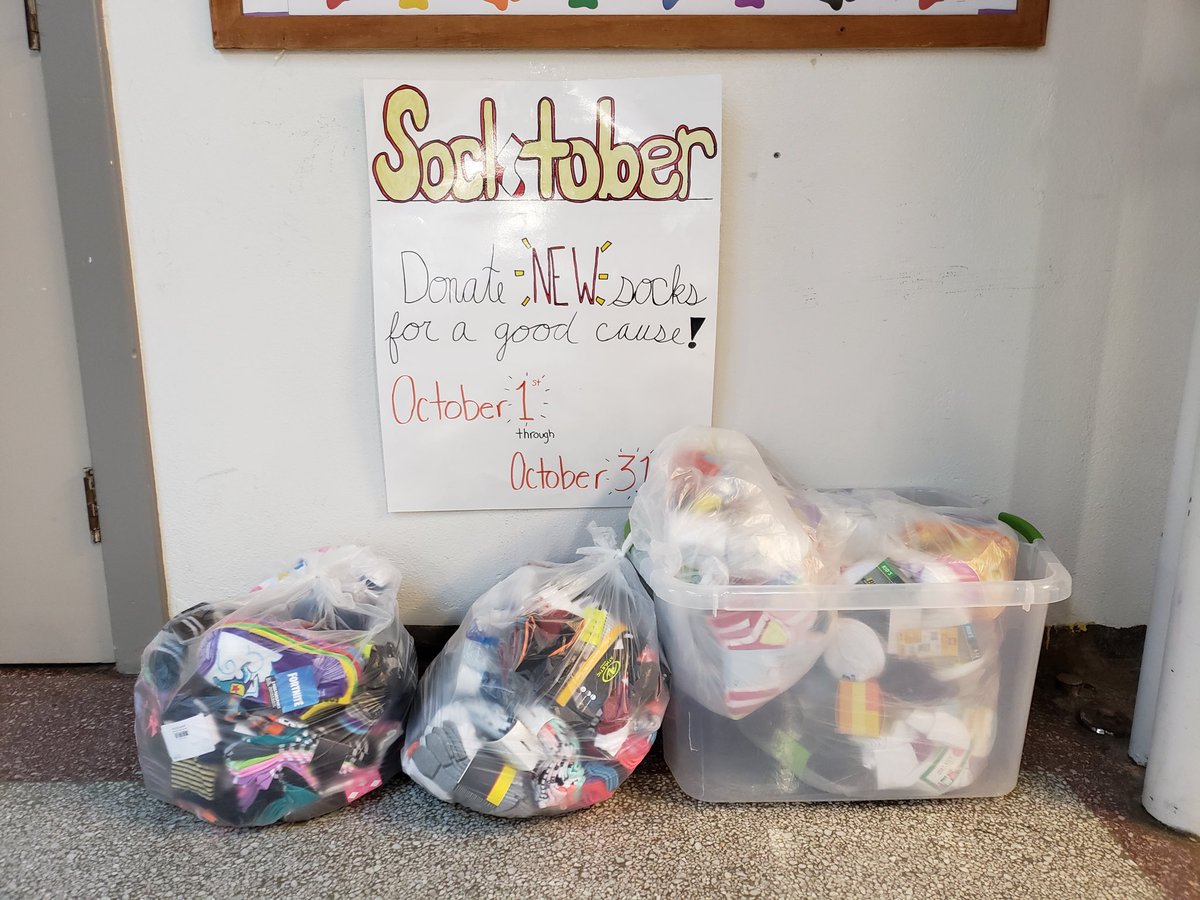 Howe Elementary collected 622 pair of socks.... Thank YOU all who donated for this charitable cause !!!