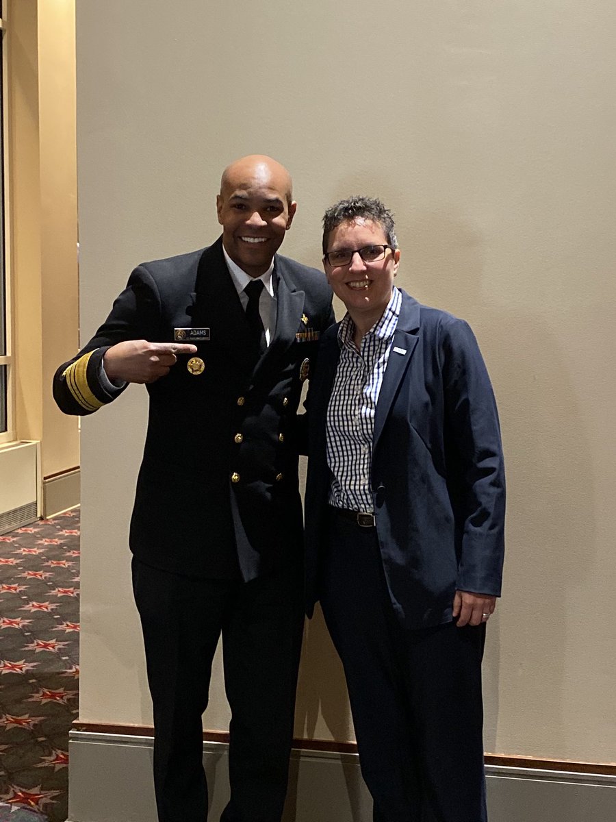 carlsonlisam's tweet photo. What a great surprise today at the first meeting of the incoming ⁦@PublicHealth⁩ Executive Board. I welcome the chance to partner with our ⁦@Surgeon_General⁩ ⁦@JeromeAdamsMD anytime. #APHA2019 https://t.co/urXqPuur5u