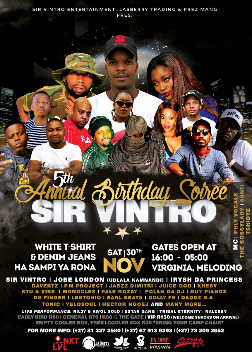 sirvintro's tweet photo. SirVintro5thAnnualBirthdaySoiree @Hasampi Virginia FS 30thNov🏌️‍♂️🏌️‍♂️ https://t.co/jpQ3T1rJjL