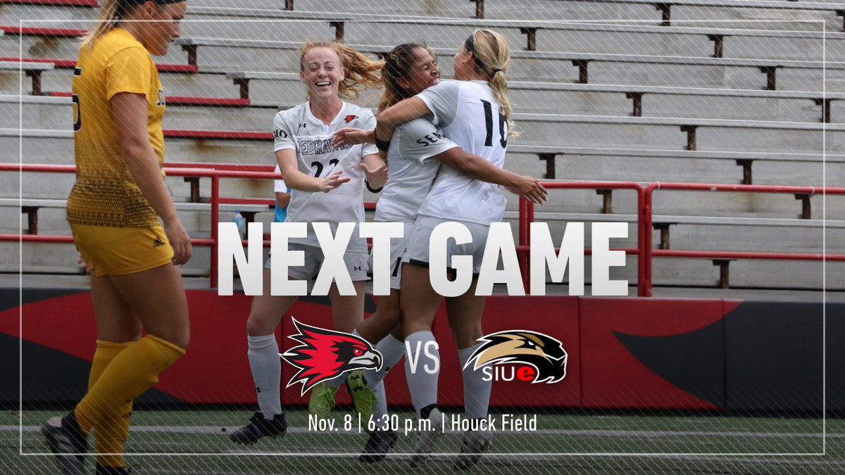SEMOSoccer's tweet photo. The 2019 Ohio Valley Regular Season Champions are jumping for joy!!

SEMO is home against SIUE this Friday at 6:30 p.m., CT for the Semifinals of the OVC Soccer Tournament! Tickets are $5 and are available at the gate. https://t.co/X1ILR65YSF