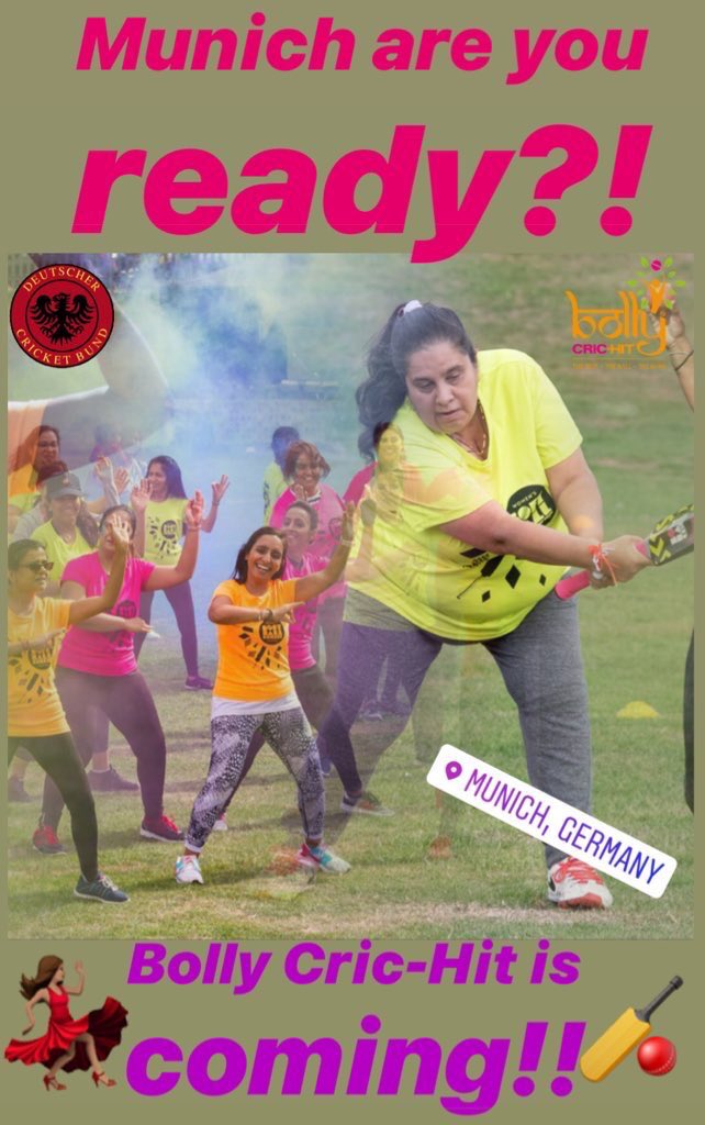 Cricket_Germany's tweet photo. Women of Munich prepare yourselves for @BollyCricHit on 16th November. More details to follow. https://t.co/uPRrxSVRCq
