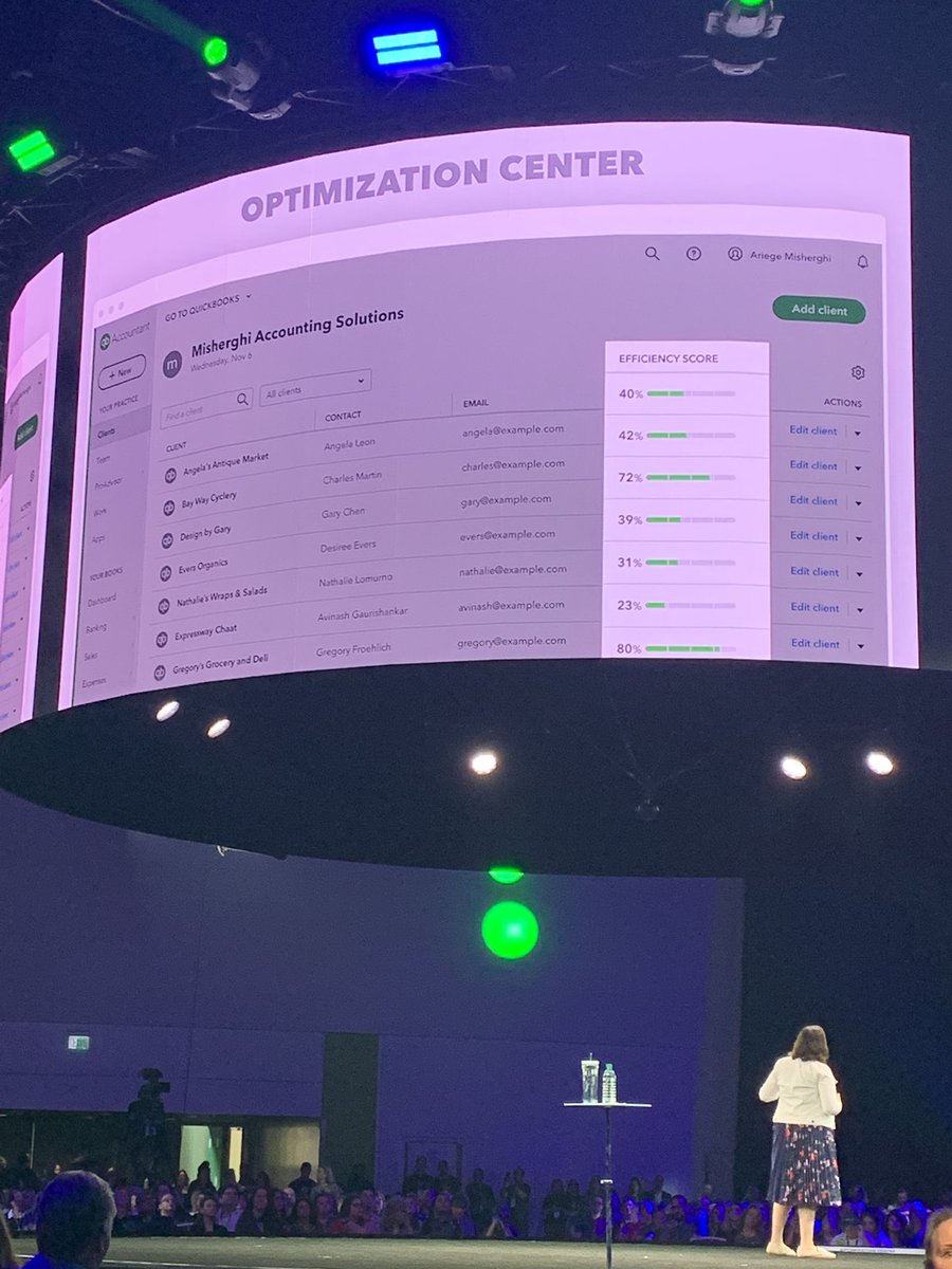 lisamchannell's tweet photo. I can’t even handle how cool this is going to be! #qbconnect #metrics #lessclicks #bankrules #optimizationcenter @QuickBooks https://t.co/aWUGizdZbu