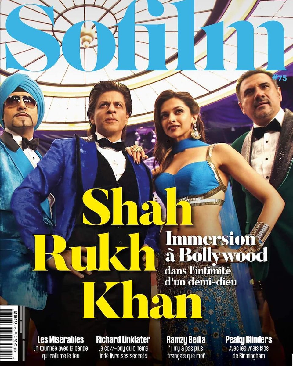 King Khan featured in SoFilm Magazine, France😍

@iamsrk @deepikapadukone @bomampls @juniorbachchan #HNY #France