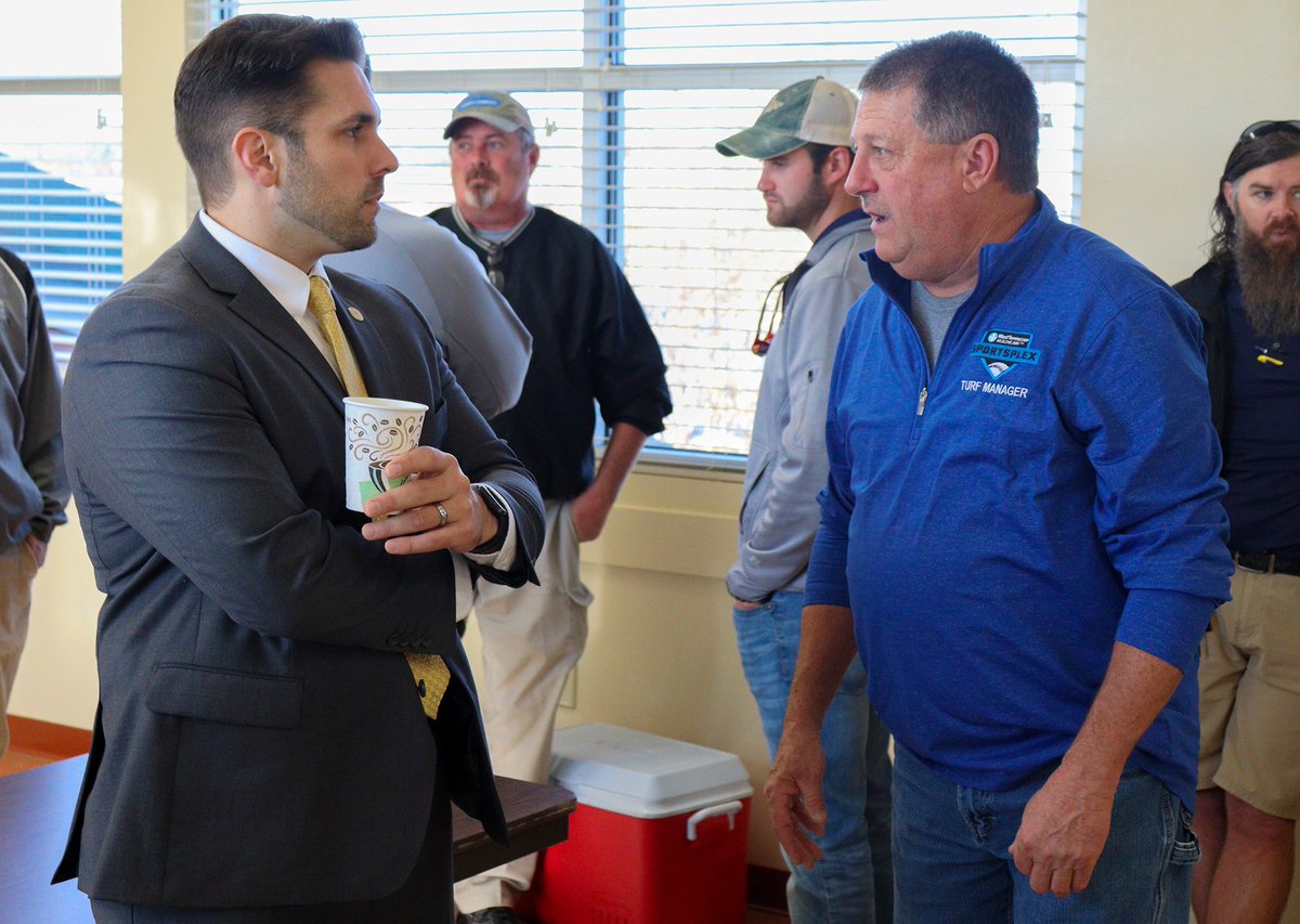 CityofJacksonTN's tweet photo. Mayor Scott Conger welcomed members of the Tennessee Valley Sports Turf Managers Association @TVSTMA to the @WTHSportsplex , Wednesday, November 6. https://t.co/YGM8M6VaY1