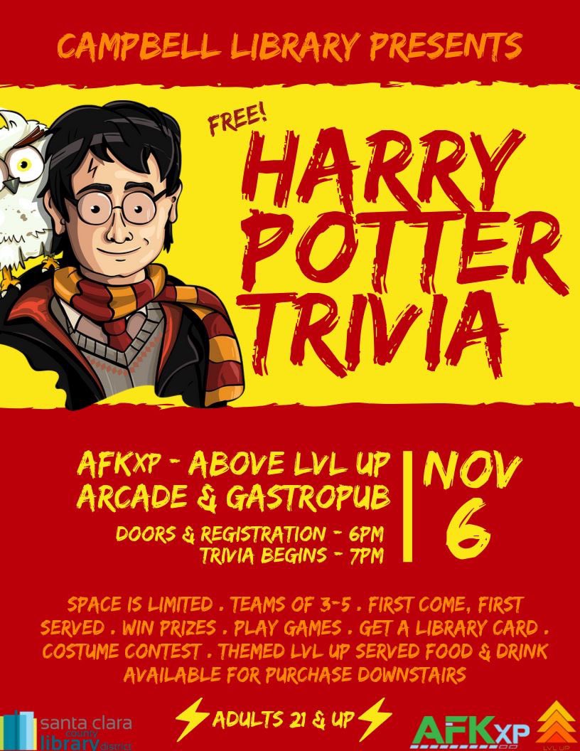 guildhouseSJ's tweet photo. TONIGHT: Harry Potter Trivia for adults at #AFKxp hosted by Campbell Library 6PM free https://t.co/fNAKSrArEV
Butterbeer cookies!!!
@HPWizardsUnite meetup
Raffle with prizes @ritasofcampbell @PruneyardCinema @LvLUpCampbell @The_Retro_Fix https://t.co/SxOdnfztsP