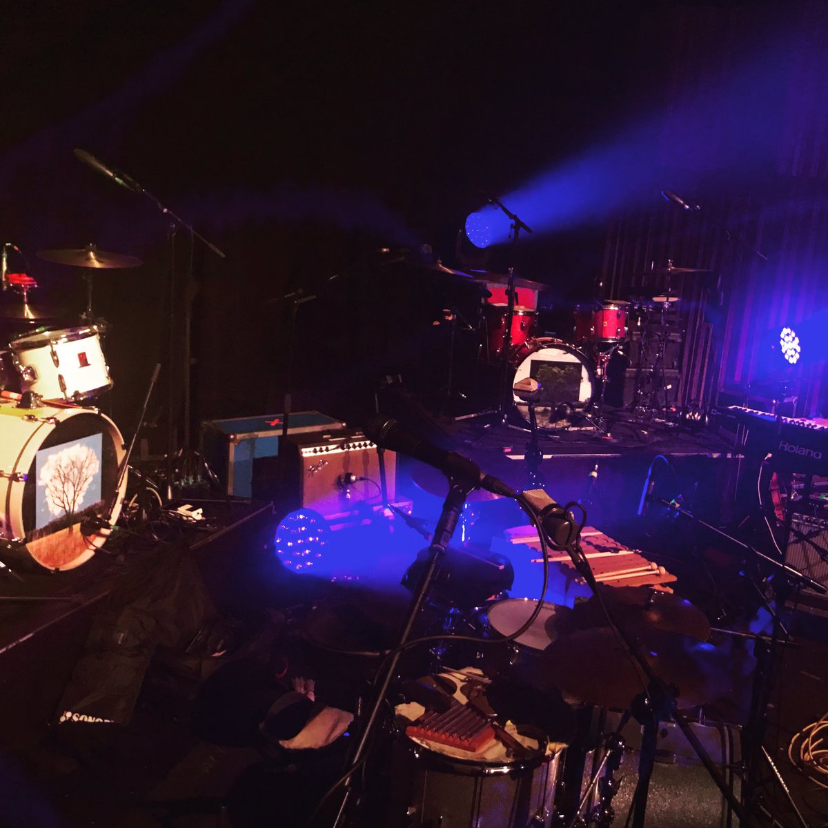 Finkmusic's tweet image. First night of the All Give Tour tonight in Gdansk. Having @SophieHunger open for us means we have even more awesome gear on stage... come join us... Vilnius #loftas tomorrow! #finkallgivetour #finkmusic #bloominnocent