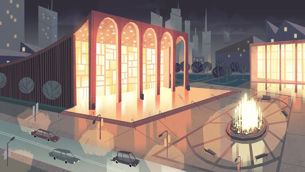 Backgrounds by Chris Turnham for The Powerpuff Girls Special (2014), dir. David Smith