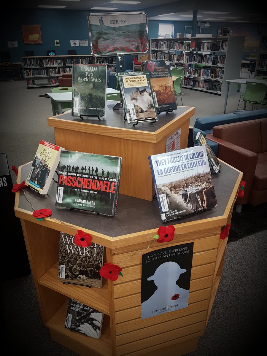 SuperStuRDPSD's tweet image. Our #LTCHSLearningCommons is set up today to host a Remembrance Day Tea for our guests after the ceremony this afternoon. #warstories #readingisknowledge #RDPSD #RedDeer