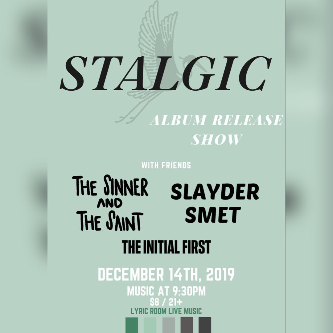 With our record 𝘛𝘩𝘦 𝘉𝘦𝘵𝘵𝘦𝘳 𝘞𝘢𝘺 𝘏𝘰𝘮𝘦 coming out 12.13, our album release show is going to be 12.14 at <a href="/LyricRoomGB/">LyricRoomGreenBay</a>. Come hang with some friends.
