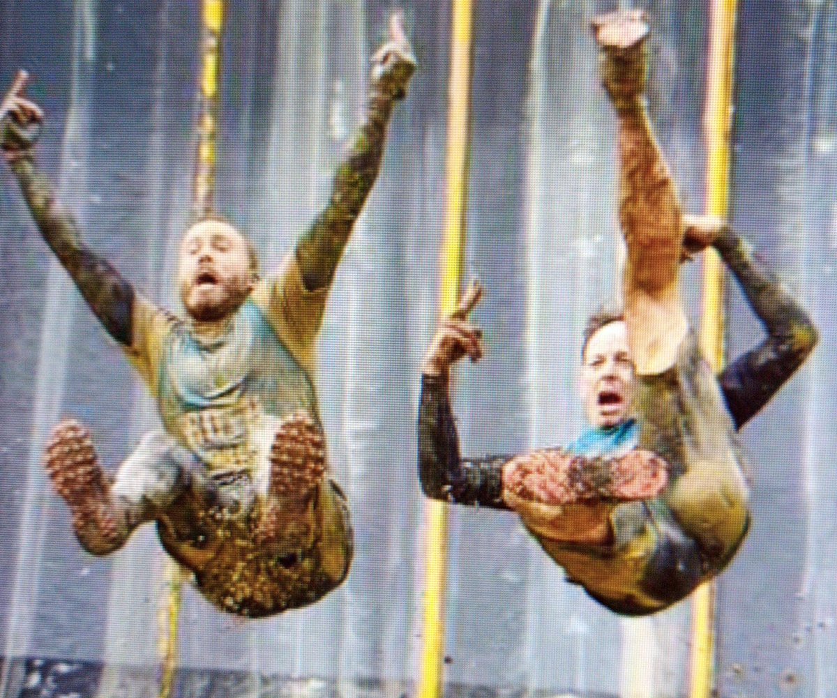 Roth1982's tweet photo. That time me and Jason did the Nuclear Oblivion course earlier in the year... Deathslide ~universal peace and love #oblivion #nuclearraces #deathslide #shitshow https://t.co/HCwbGRC1RC
