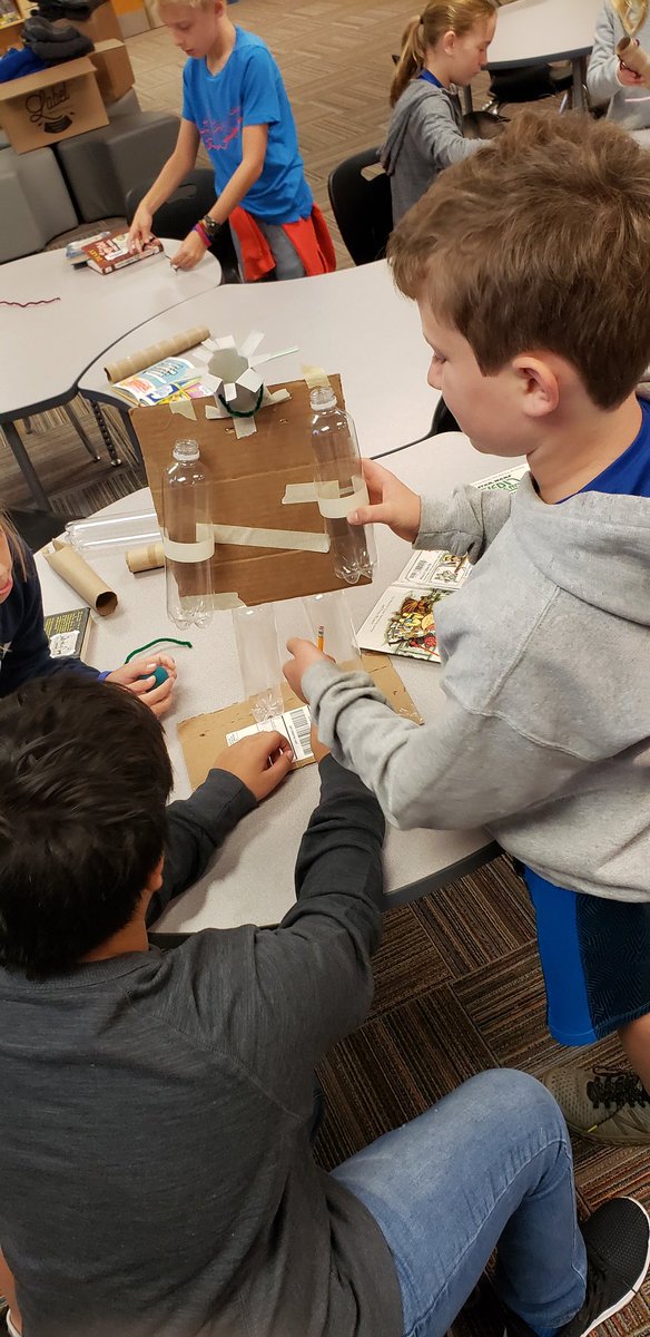 SequoyahLibrary's tweet image. G4 students design and create their own monsters after reading the book: She Made a Monster:  How Mary Shelley Created Frankenstein  by Lynn Fulton. @SequoyahElem