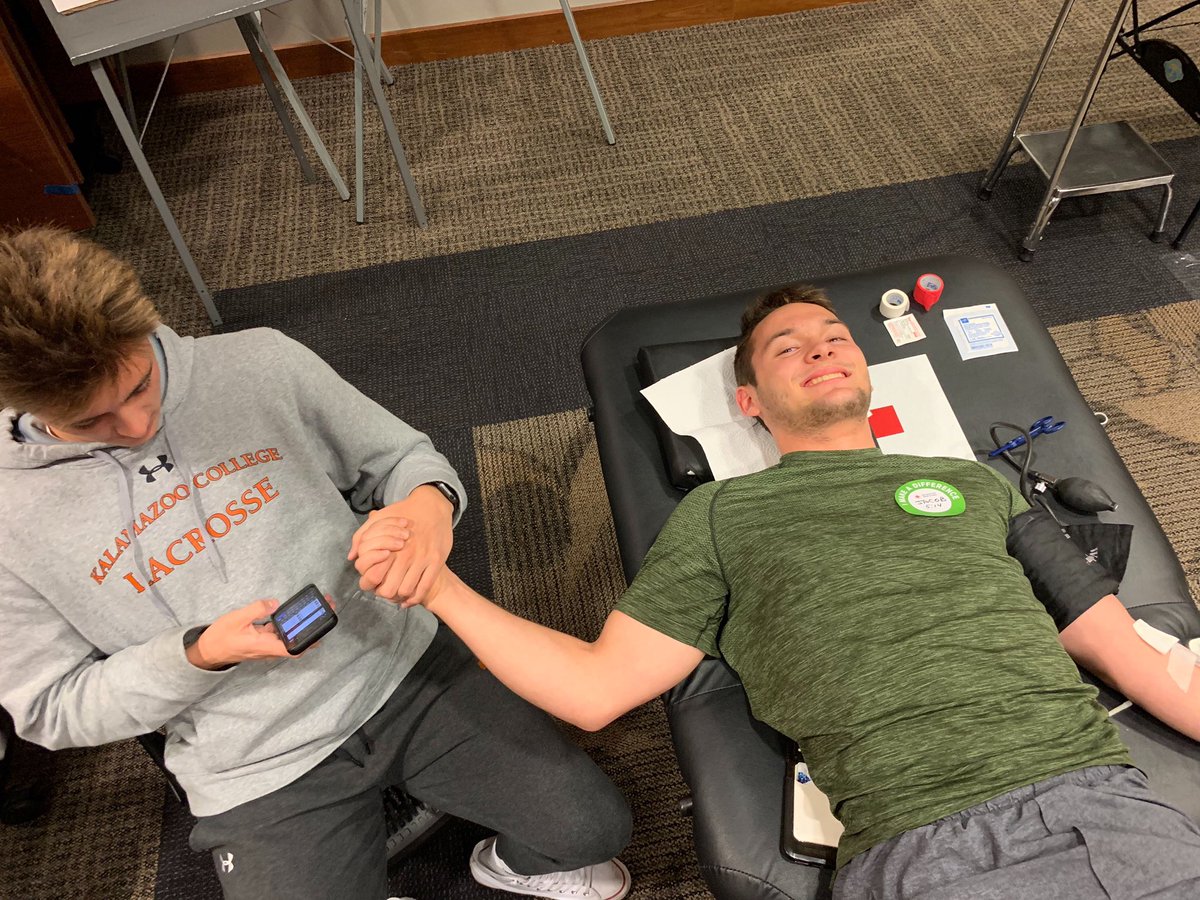 kcollegemlax's tweet photo. It wasn’t easy, but we got it done! #donateblood 💉✅ https://t.co/Xgn9lcx8wg