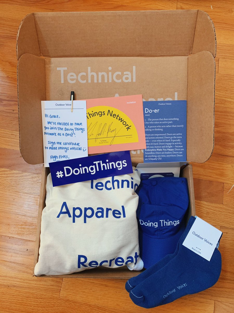 musicforasushi's tweet image. So excited to be #doingthings with you @OutdoorVoices 💙