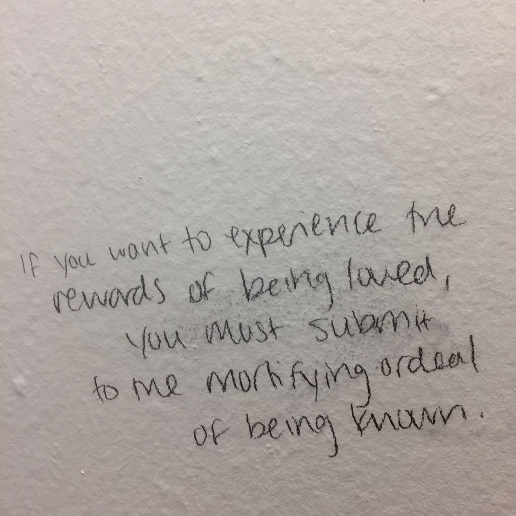 mindspringstwit's tweet photo. PROFOUND SCRIBBLINGS: on the very intellectual toilet wall in Gower Street Waterstones #heart #WallWisdom #BeingHuman #LoveisHard https://t.co/c0UFgjhMZQ